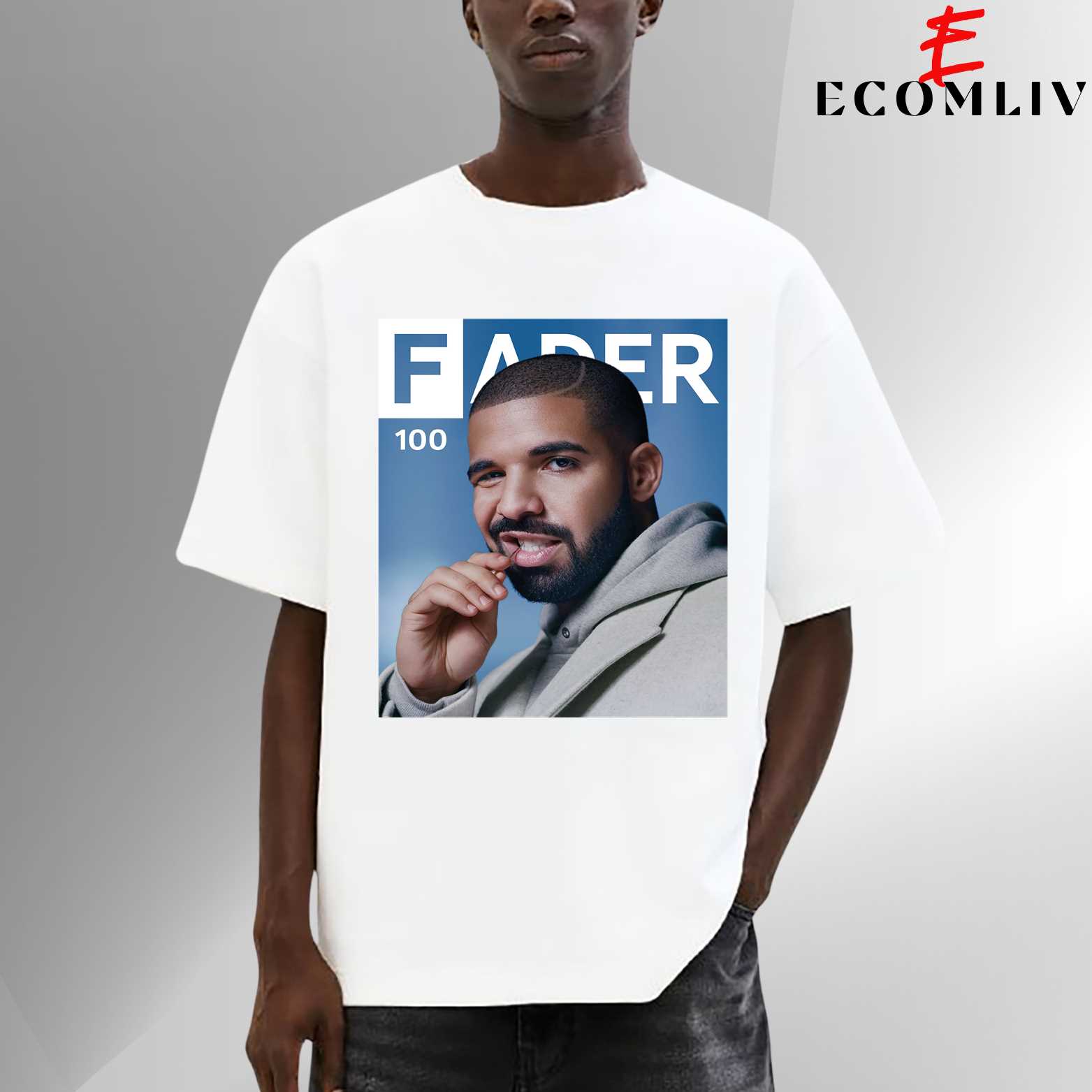 Drake Face T-Shirt, Bold Rap Portrait Tee, Iconic Look